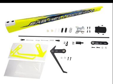 Carbon Tail Boom Conversion Kit - Yellow -RAW 420