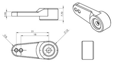 Alu lever 18/21mm HBL8X0/380/388/3850 (2ks)